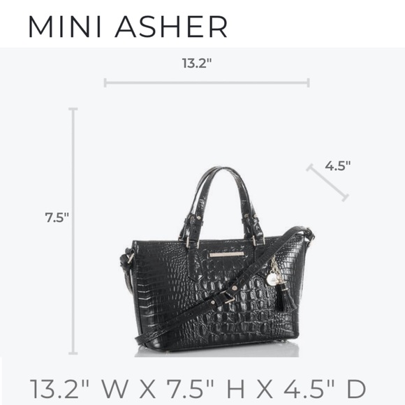 NEW! Brahmin Mini Asher Satchel Crossbody In Spice - Picture 9 of 15